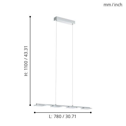 Eglo - LED reflektor 4xLED/4,5W/230V