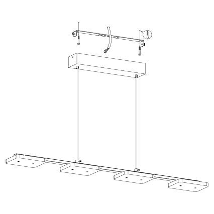 Eglo - LED reflektor 4xLED/4,5W/230V