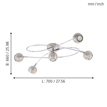 Eglo - LED Reflektor punktowy 5xGU10-LED/3W/230V