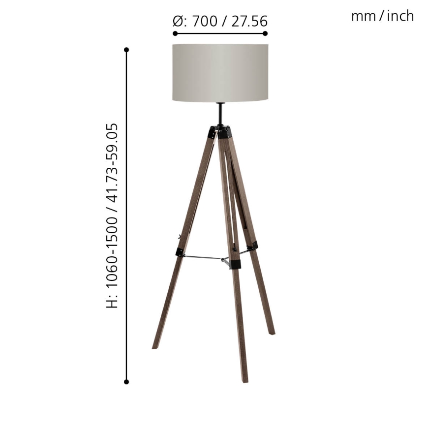 Eglo - Lampa podłogowa 1xE27/60W/230V