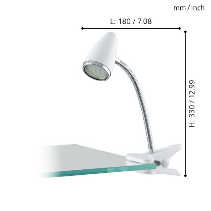 Eglo - LED Lampa z klipsem 1xGU10-LED/3W/230V