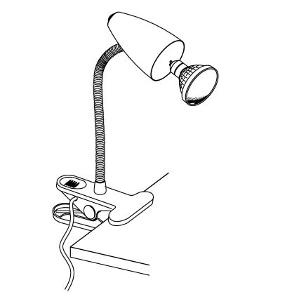 Eglo - LED Lampa z klipsem 1xGU10-LED/3W/230V