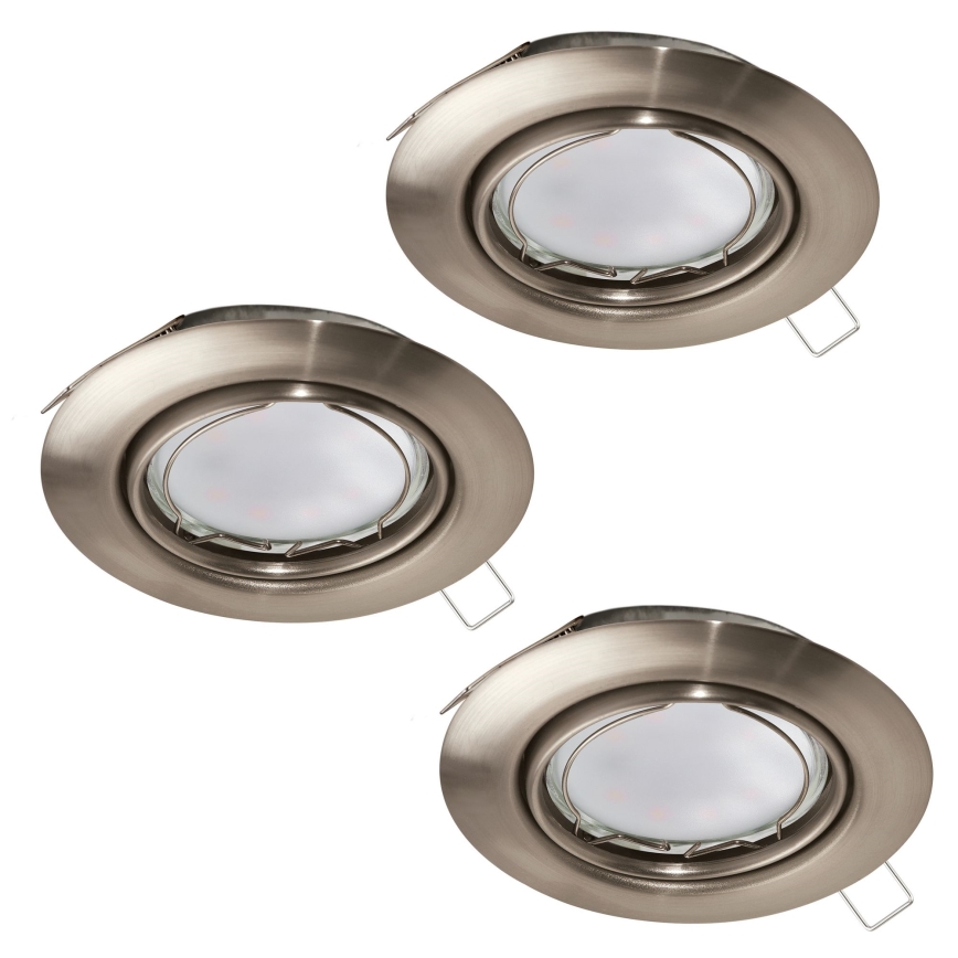 Eglo - Zestaw 3x LED Oprawa wpuszczana PENETO 3xGU10-LED/5W/230V