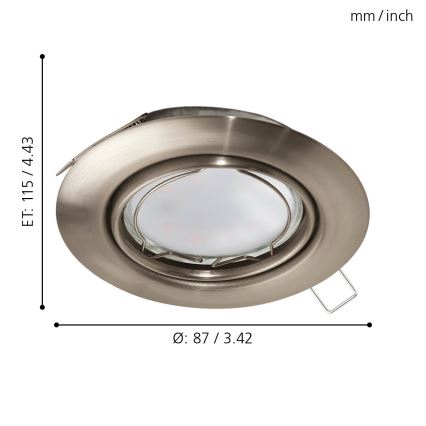 Eglo - Zestaw 3x LED Oprawa wpuszczana PENETO 3xGU10-LED/5W/230V