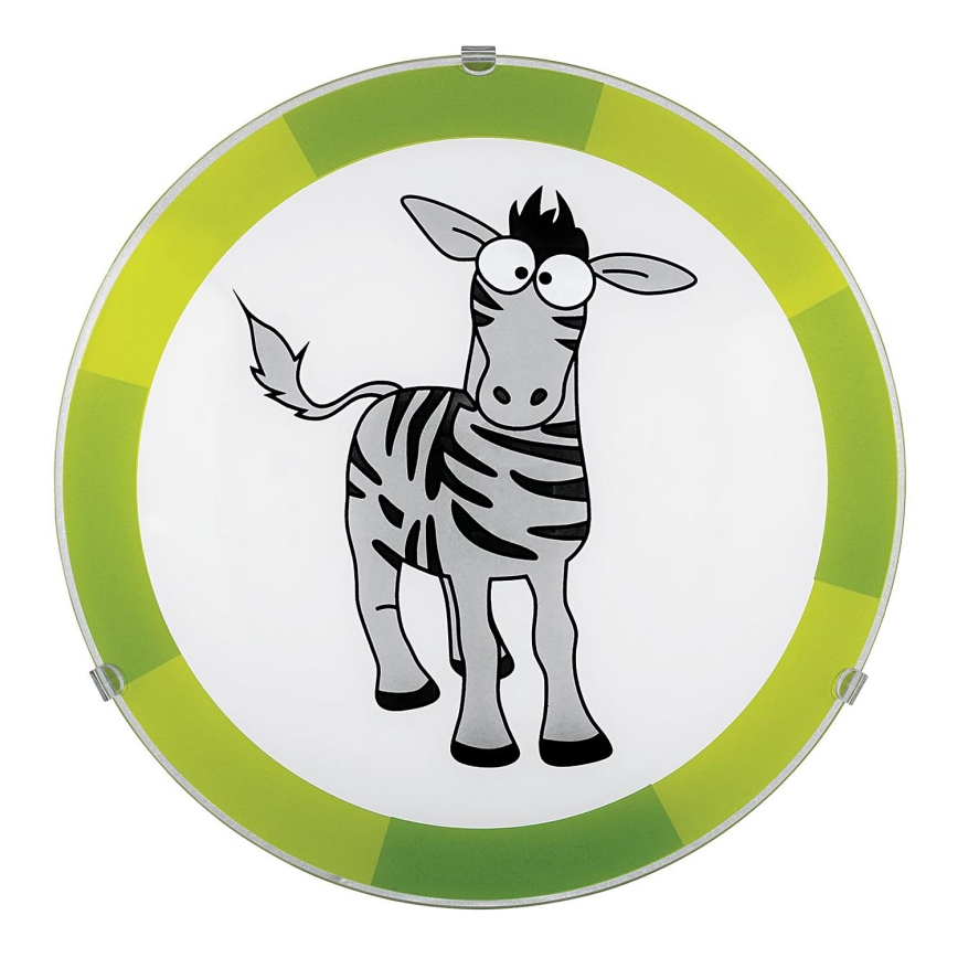 Eglo 94458 - Plafon dziecięcy BIUBIU 1xE27/60W/230V zebra