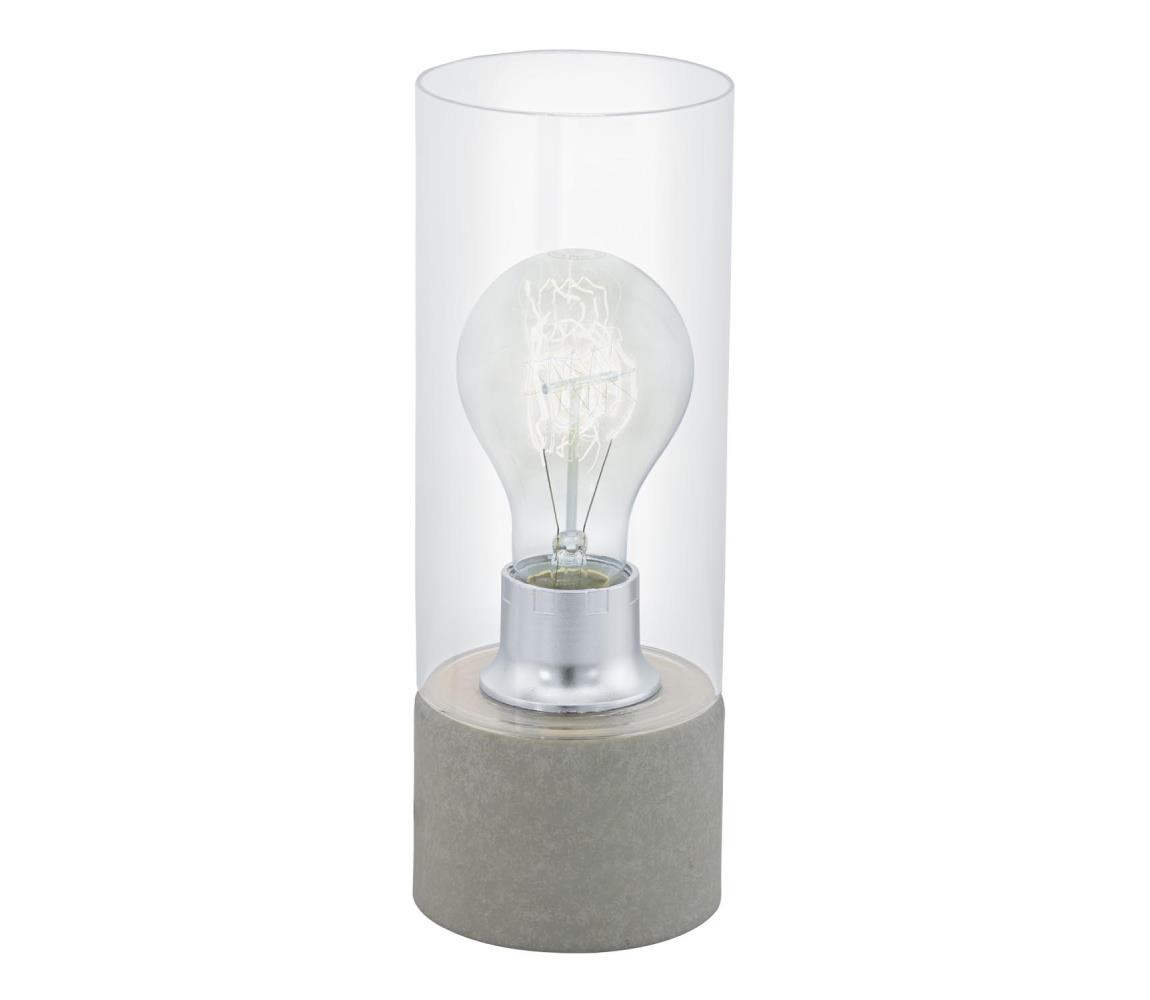 Eglo 94549 - Lampa stołowa TORVISCO 1xE27/60W/230V szary