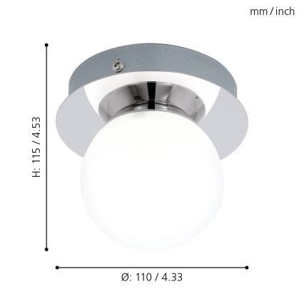 Eglo - LED Oświetlenie łazienkowe 1xLED/3,3W/230V