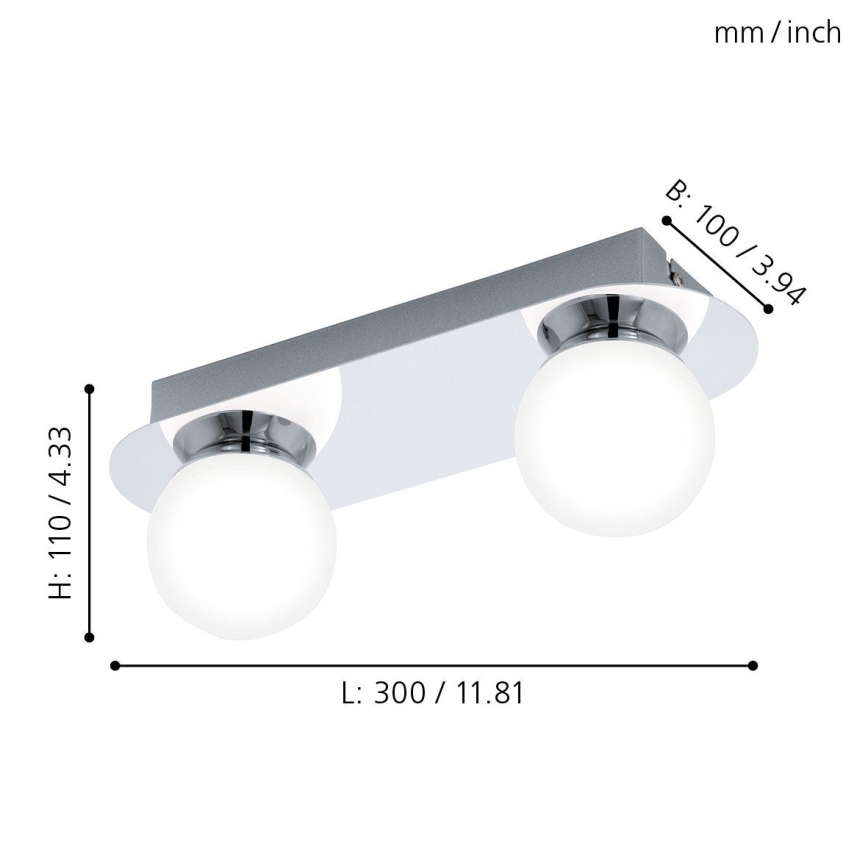 Eglo - LED Oświetlenie łazienkowe 2xLED/3,3W/230V