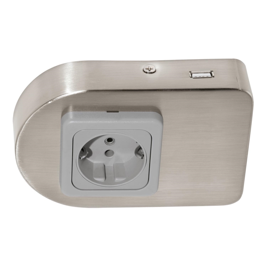 Eglo 94662 - Gniazdo podszafkowe SCHUKO łącznie z USB TAXANO
