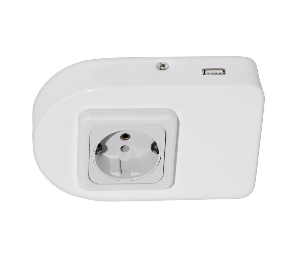 Eglo 94663 - Gniazdo podszafkowe SCHUKO łącznie z USB TAXANO