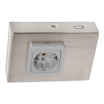 Eglo 94664 - Gniazdo podszafkowe SCHUKO łącznie z USB TAXANO