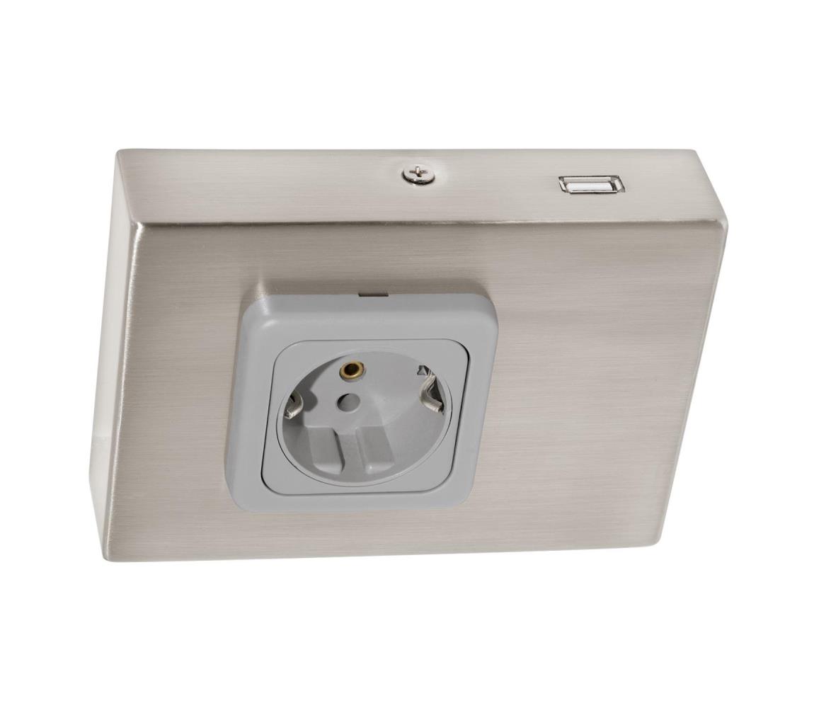 Eglo 94664 - Gniazdo podszafkowe SCHUKO z USB TAXANO