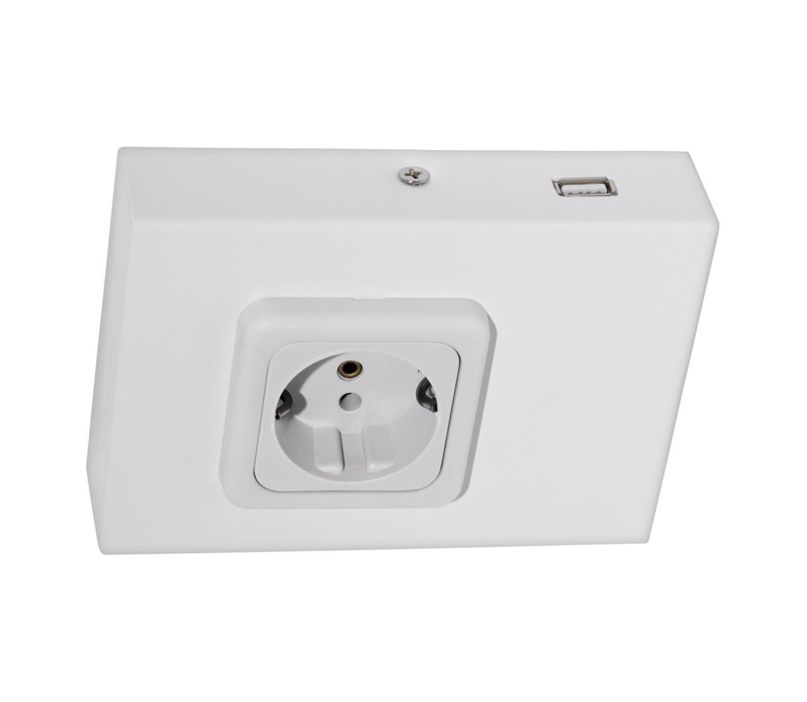 Eglo 94665 - Gniazdo podszafkowe SCHUKO łącznie z USB TAXANO