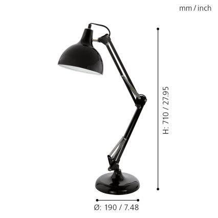 Eglo - Lampa stołowa 1xE27/40W/230V