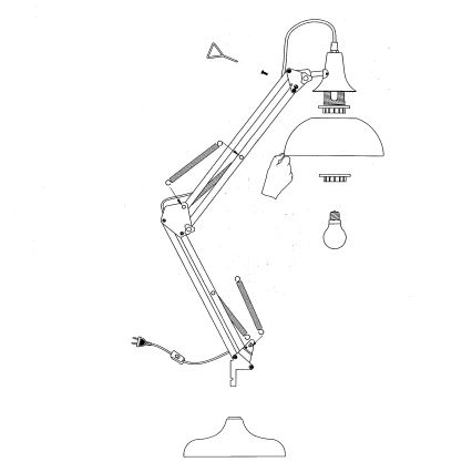 Eglo - Lampa stołowa 1xE27/40W/230V