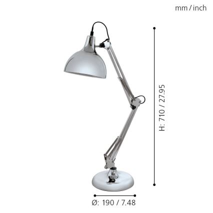 Eglo - Lampa stołowa 1xE27/40W/230V