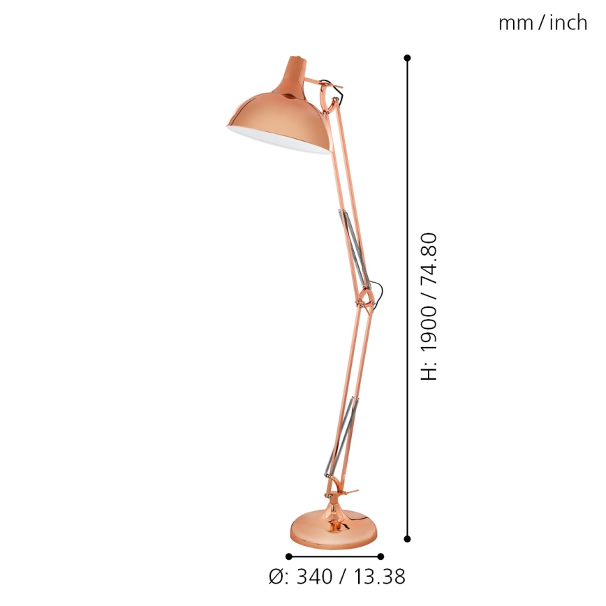 Eglo - Lampa podłogowa 1xE27/60W/230V