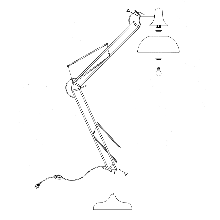 Eglo - Lampa podłogowa 1xE27/60W/230V