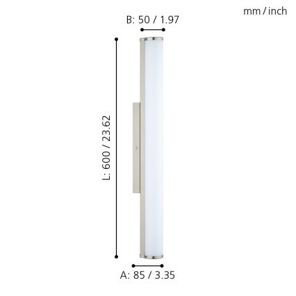 Eglo - LED Oświetlenie łazienkowe 1xLED/16W/230V IP44