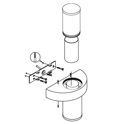 Eglo - Kinkiet zewnętrzny 2xLED/3,7W/230V IP44