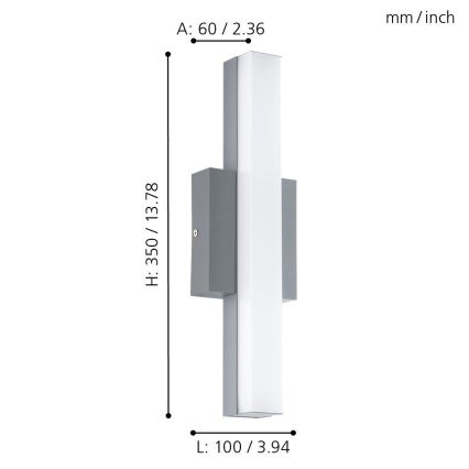 Eglo - LED Oświetlenie zewnętrzne 1xLED/8W/230V