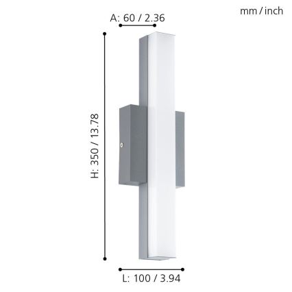 Eglo - zewnętrzna lampa LED LED/8W/230V IP44