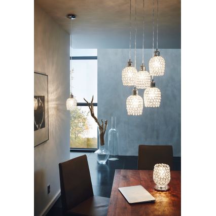 Eglo - Kryształowa lampa stołowa 1xE27/60W/230V