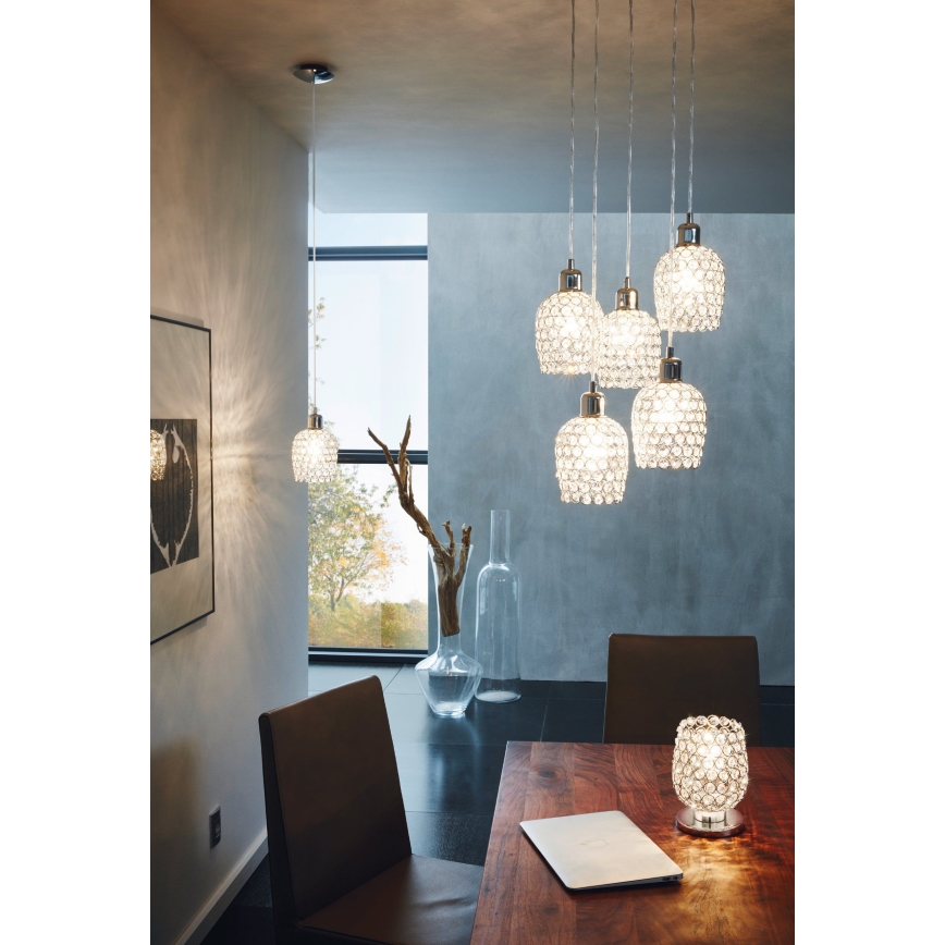 Eglo - Kryształowa lampa stołowa 1xE27/60W/230V