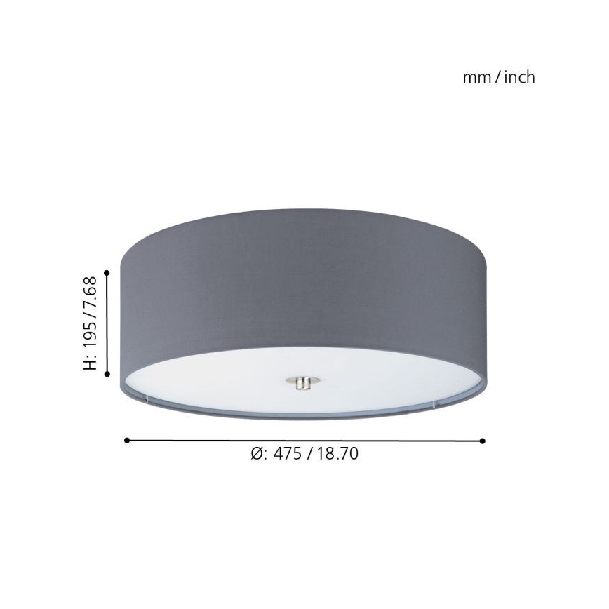 Eglo - Lampa sufitowa 3xE27/60W/230V