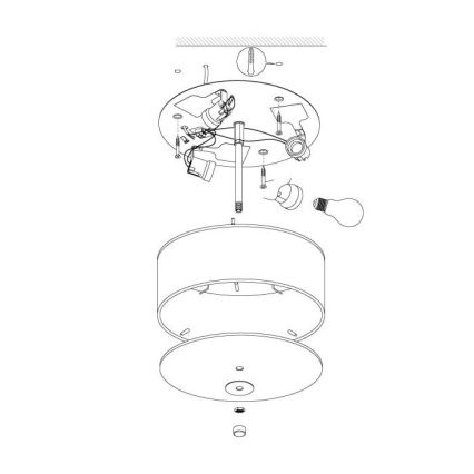 Eglo - Lampa sufitowa 3xE27/60W/230V