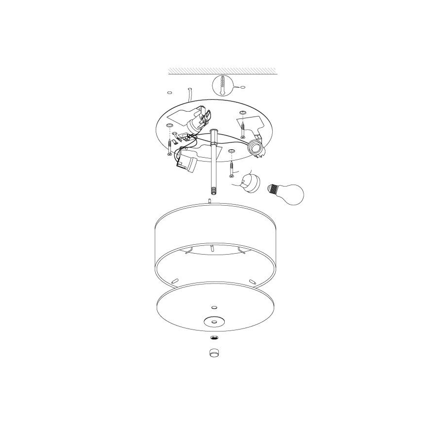 Eglo - Lampa sufitowa 3xE27/60W/230V
