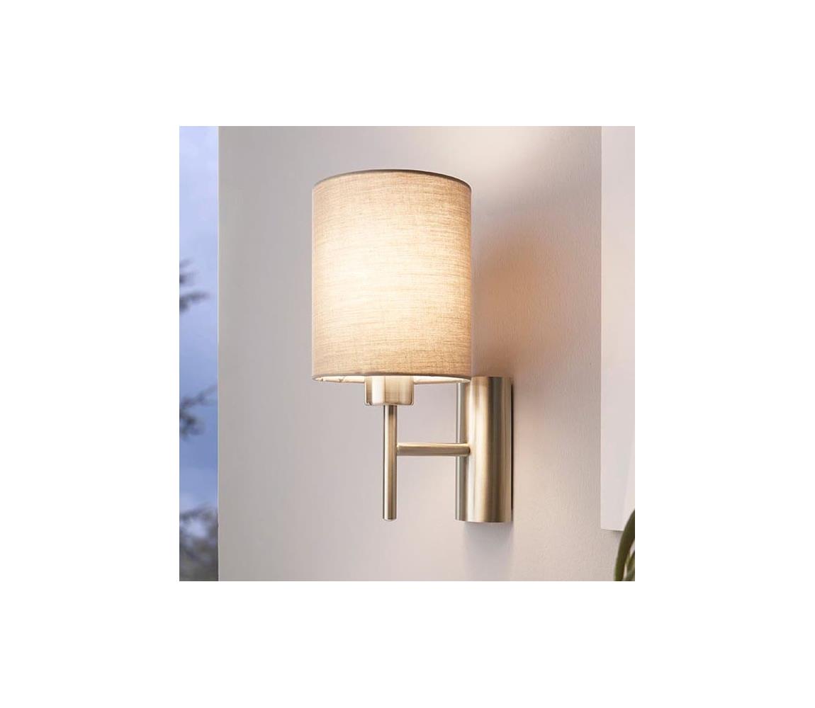 Eglo 94925 - Kinkiet PASTERI 1xE27/60W/230V taupe