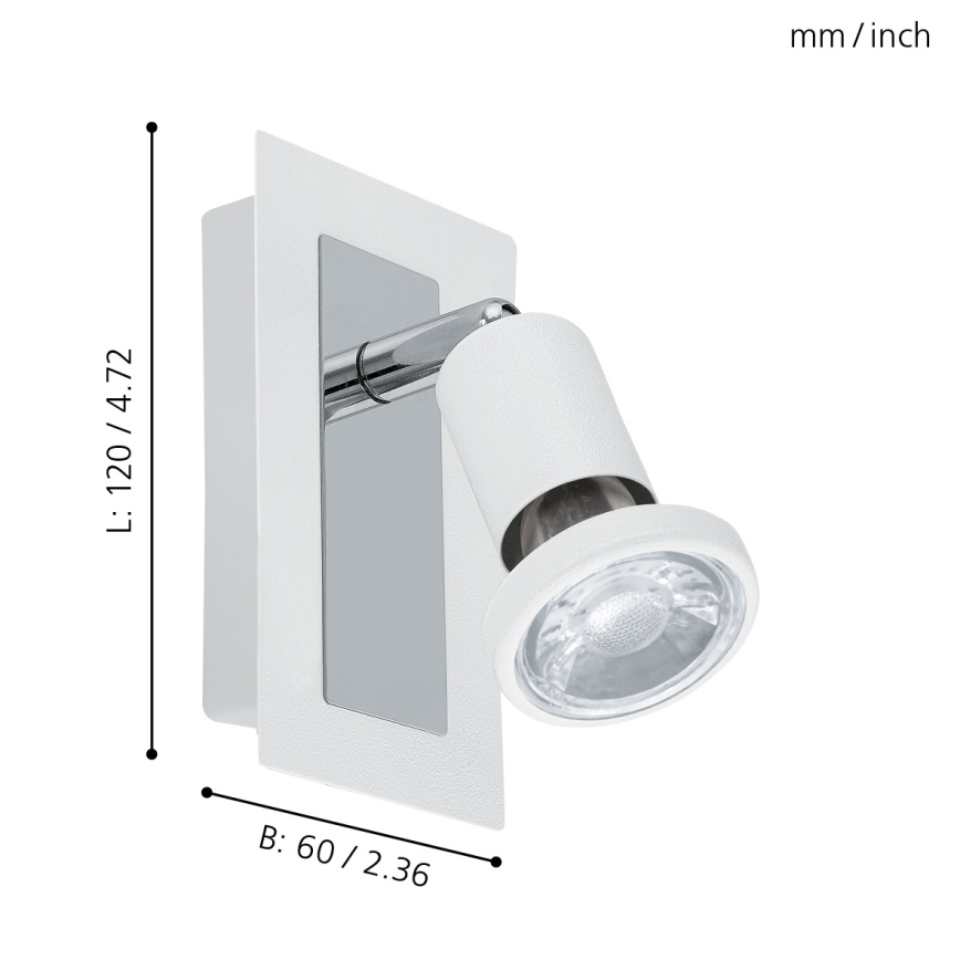 Eglo - LED Reflektor punktowy 1xGU10-LED/5W/230V