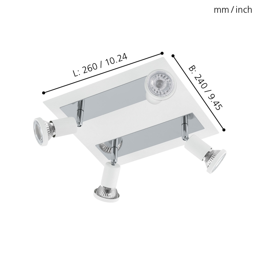 Eglo 94962 - LED Reflektor punktowy SARRIA 4xGU10-LED/5W/230V