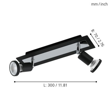 Eglo 94964 - LED Reflektor punktowy SARRIA 2xGU10-LED/5W/230V