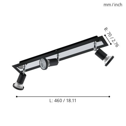 Eglo 94965 - LED Reflektor punktowy SARRIA 3xGU10-LED/5W/230V