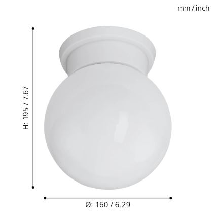 Eglo - Lampa sufitowa 1xE27/28W/230V
