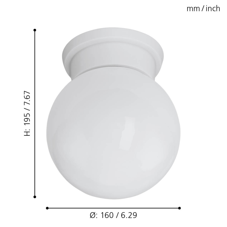 Eglo - Lampa sufitowa 1xE27/28W/230V