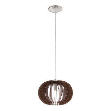Eglo 95023 - Lampa wisząca na linkach STELLATO 1xE27/60W/230V Ø 30 cm brązowa