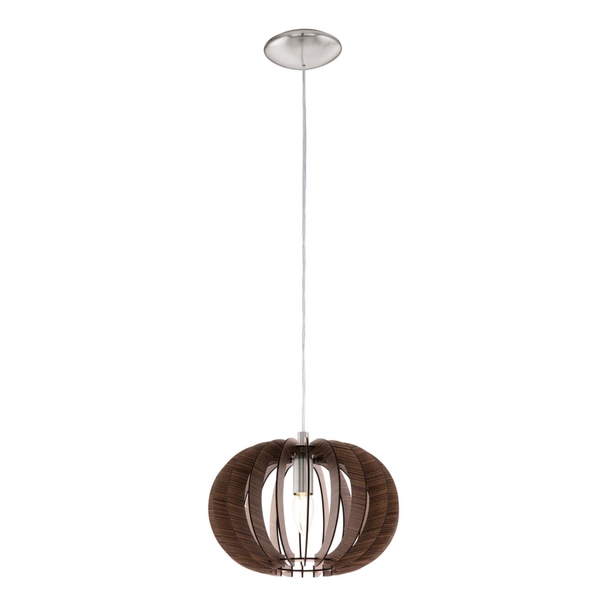 Eglo 95023 - Lampa wisząca na linkach STELLATO 1xE27/60W/230V Ø 30 cm brązowa