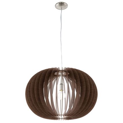Eglo 95026 - Lampa wisząca na lince STELLATO 1xE27/60W/230V, śr. 70 cm, brązowa