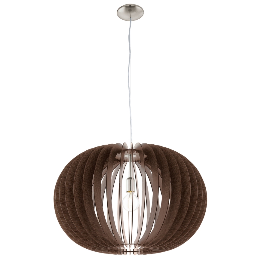 Eglo 95026 - Lampa wisząca na lince STELLATO 1xE27/60W/230V, śr. 70 cm, brązowa