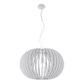 Eglo 95034 - Lampa wisząca na linku STELLATO 1xE27/60W/230V śr. 70 cm biała