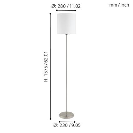 Eglo - Lampa stojąca 1xE27/60W/230V