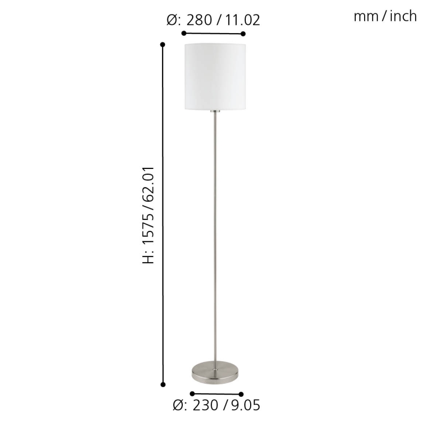 Eglo - Lampa stojąca 1xE27/60W/230V