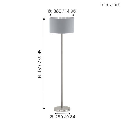 Eglo - Lampa podłogowa 1xE27/60W/230V