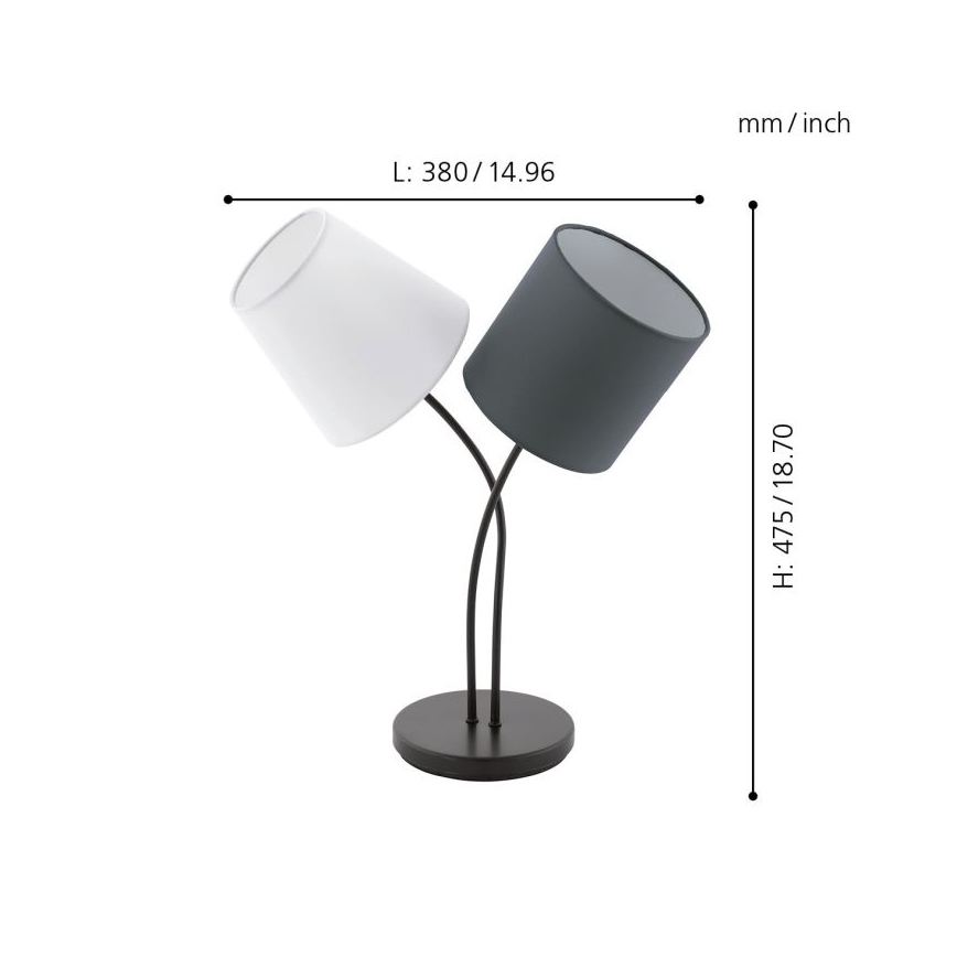 Eglo - Lampa stołowa 2xE14/40W/230V
