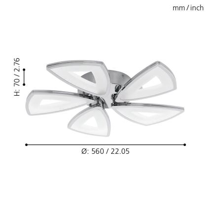 Eglo - LED Lampa sufitowa 5xLED/6W/230V
