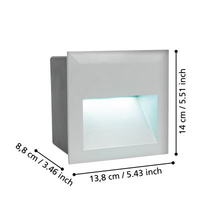 Eglo - LED Oświetlenie nocne komunikacyjne 1xLED/3,7W/230V