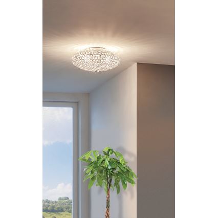 Eglo - Kryształowa lampa sufitowa 2xE27/60W/230V